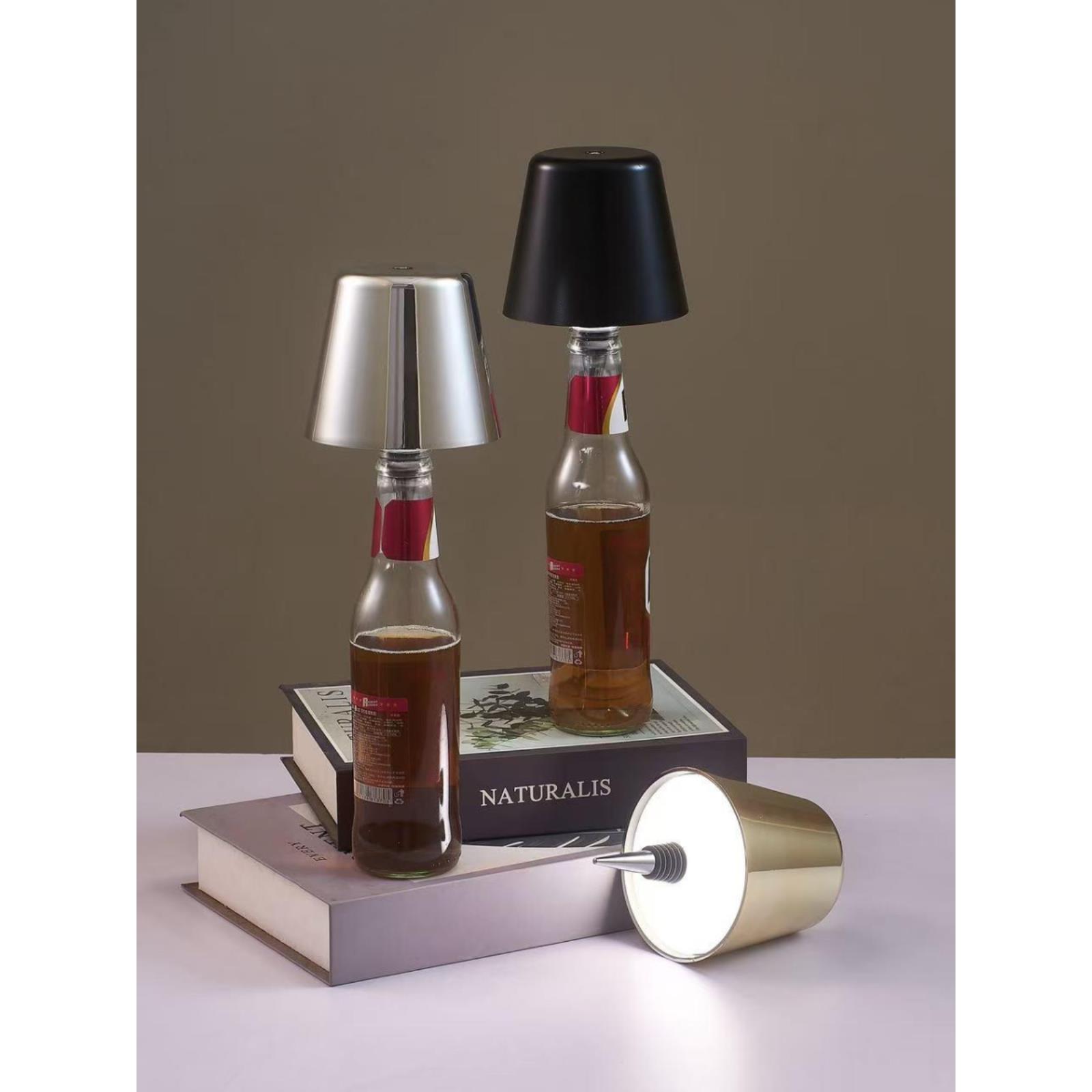 跨境插入式酒瓶餐厅酒吧触摸创意氛围床头装饰台灯礼 物 小 夜 灯