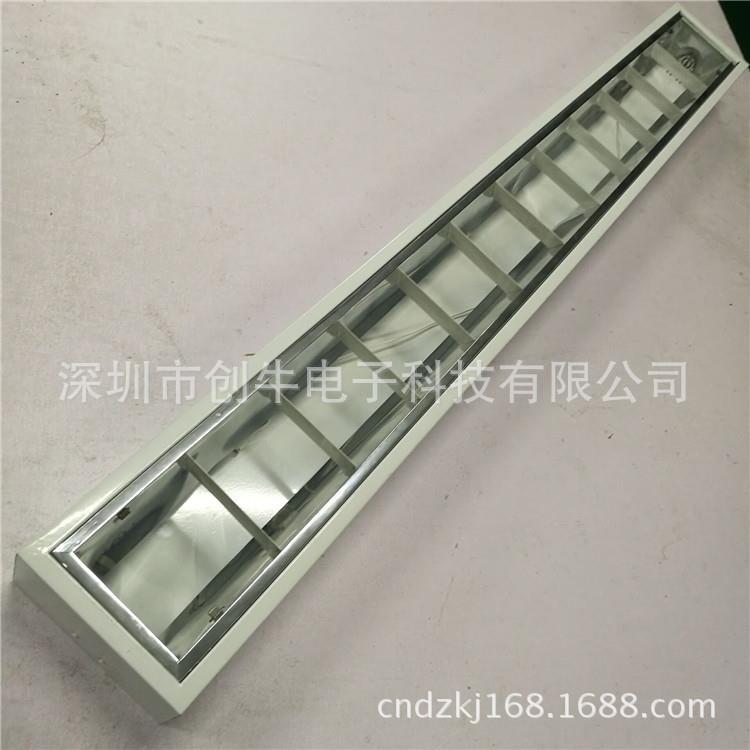 工厂T8单管明装格栅灯盘1200*200吸顶格栅灯LED格栅灯