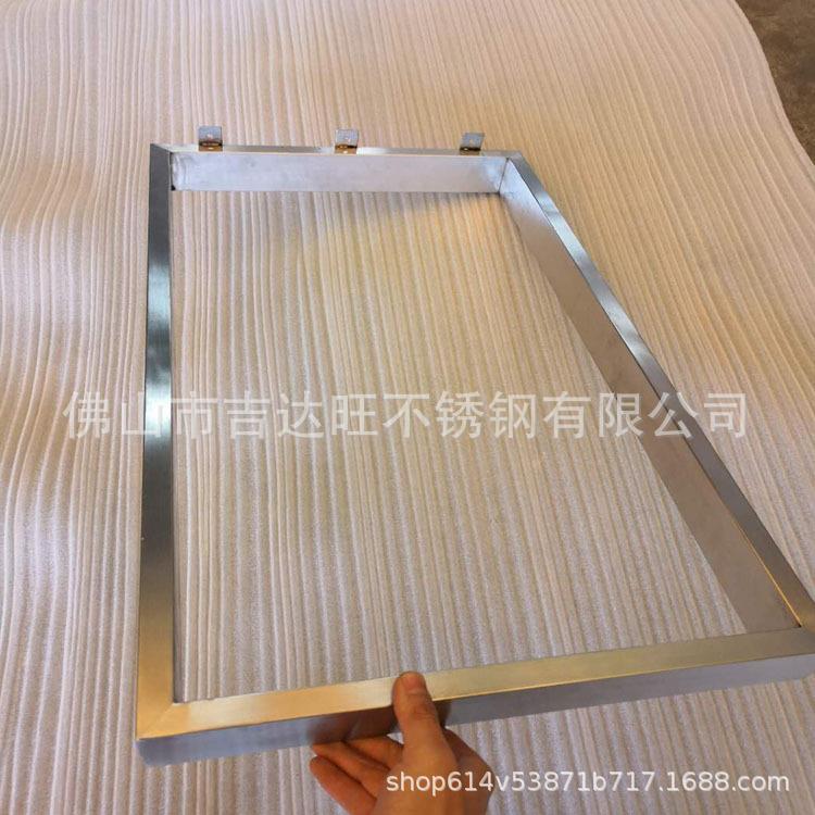 201拉丝黑钛金不锈钢书桌脚 方管不锈钢电脑台脚