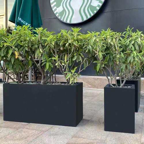 户外不锈钢花箱铁艺隔断长方形种植槽箱成品花架组合不锈钢花盆
