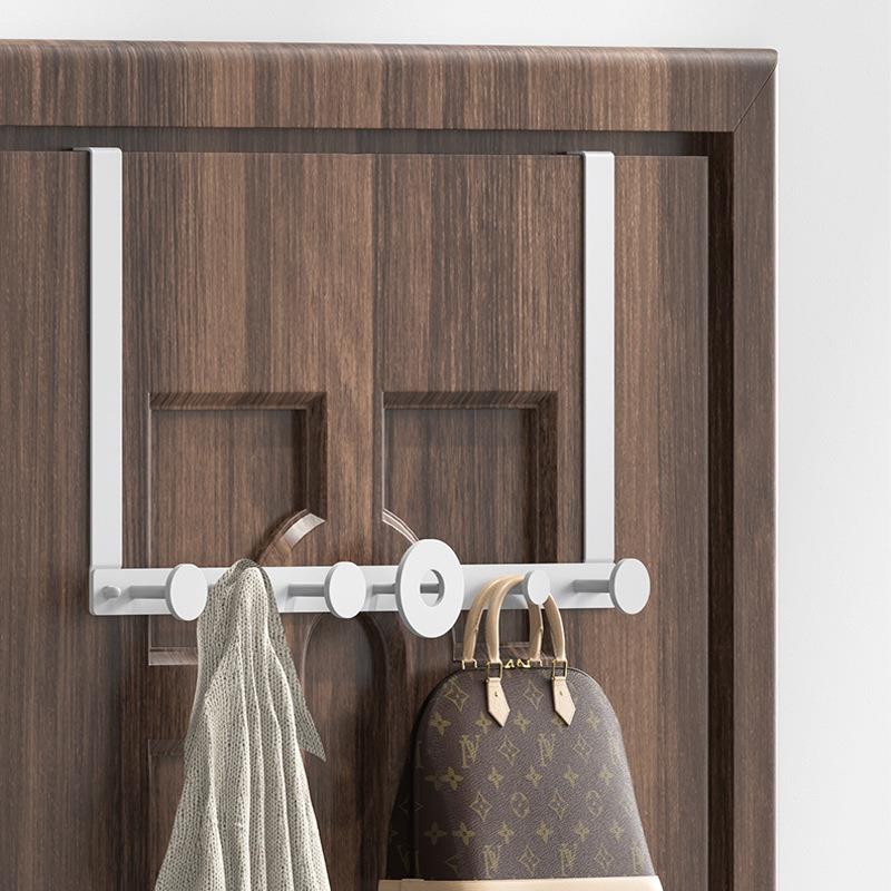 超长款门上挂钩4.5cm厚门 创意不锈钢卧室门背式衣服收纳架免打孔