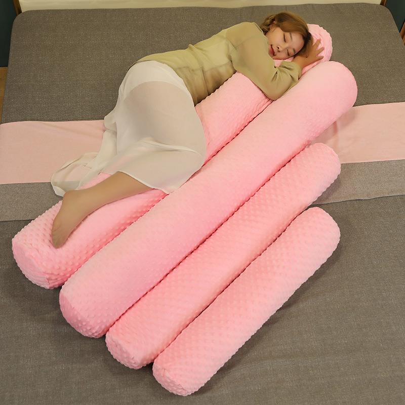 2F豆豆绒可拆洗圆柱长条抱枕床靠枕睡觉夹腿床边缝隙档枕垫脚枕女