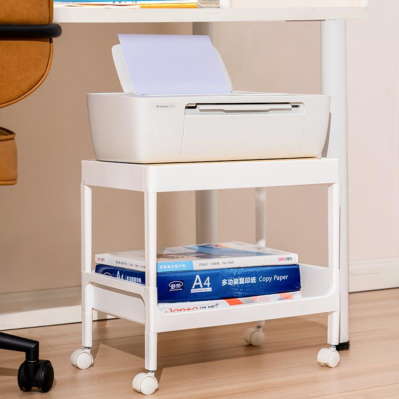 5V打印机置物架落地底座办公托架移动架子桌下收纳架复印机放置支