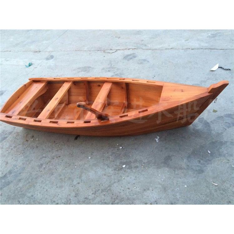 欧式木船装饰木船景观木船道具船小木船观光船木船摆件模型手划船
