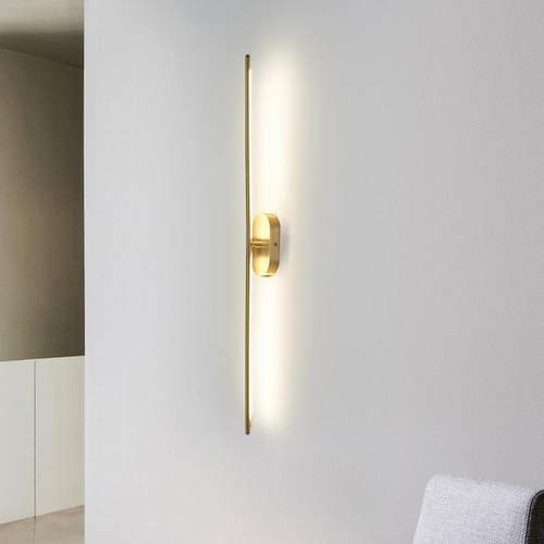 后现代北欧轻奢简约卧室床头全铜壁灯个性创意家装大气镜前灯