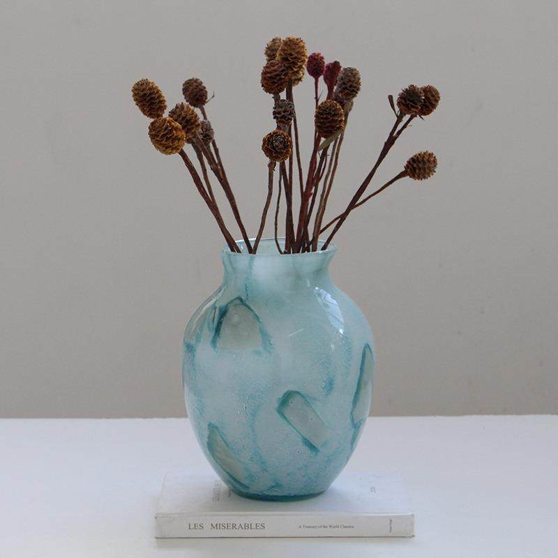 宋代美学蓝云肌理中式轻奢花瓶摆件客厅插花复古琉璃餐桌高级,工业油品/胶粘/化学/实验室用品,其他实验室设备,淘宝优惠券,粉丝福利购,淘宝优惠卷