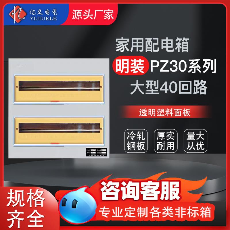 大型明装PZ30 40位强电箱家用回路空开盒工厂用开关盒室内配电箱