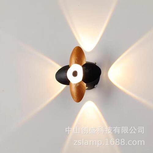 LED户内外防水壁灯花圆轻奢过道庭院室内楼梯客厅卧室北欧灯艺术