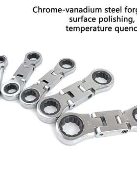 5pcs迷你双摇头棘轮扳手迷你汽修扳手方便携带易于使用坚固耐用