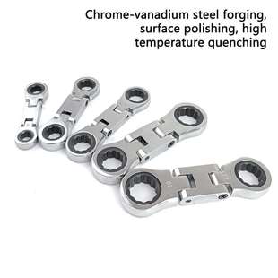 5pcs迷你双摇头棘轮扳手迷你汽修扳手方便携带易于使用坚固耐用