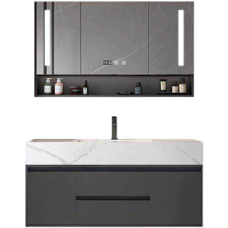 镜现代轻奢板岩热弯一体智能洗柜浴室柜组合简约脸洗手双盆卫3431,家装主材,浴室柜,淘宝优惠券,粉丝福利购,淘宝优惠卷