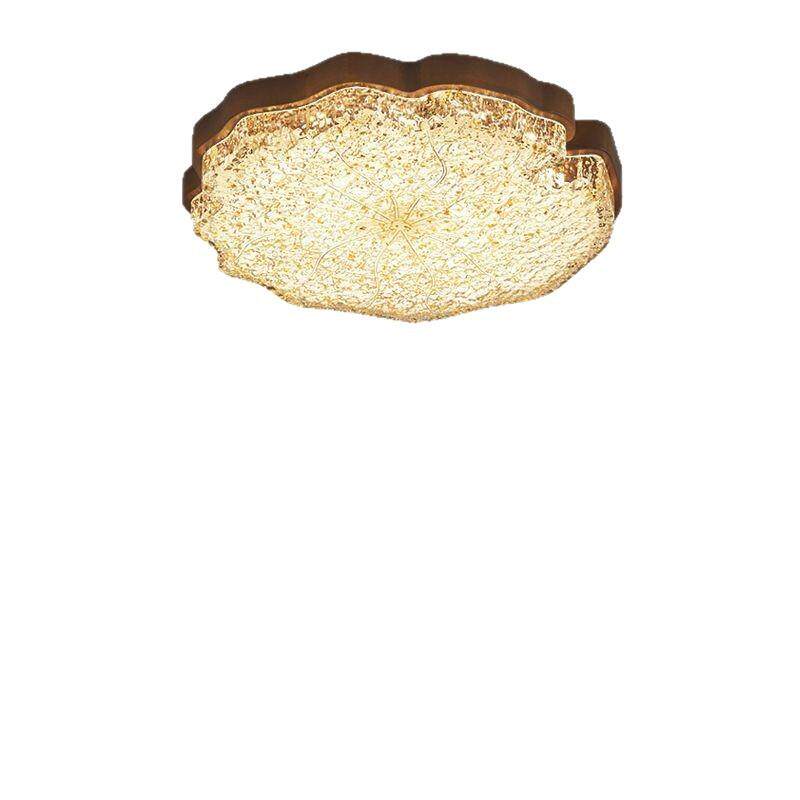 金箔树脂意式极简卧室吸顶灯房间吸顶灯中古全光谱护眼灯吸顶主灯