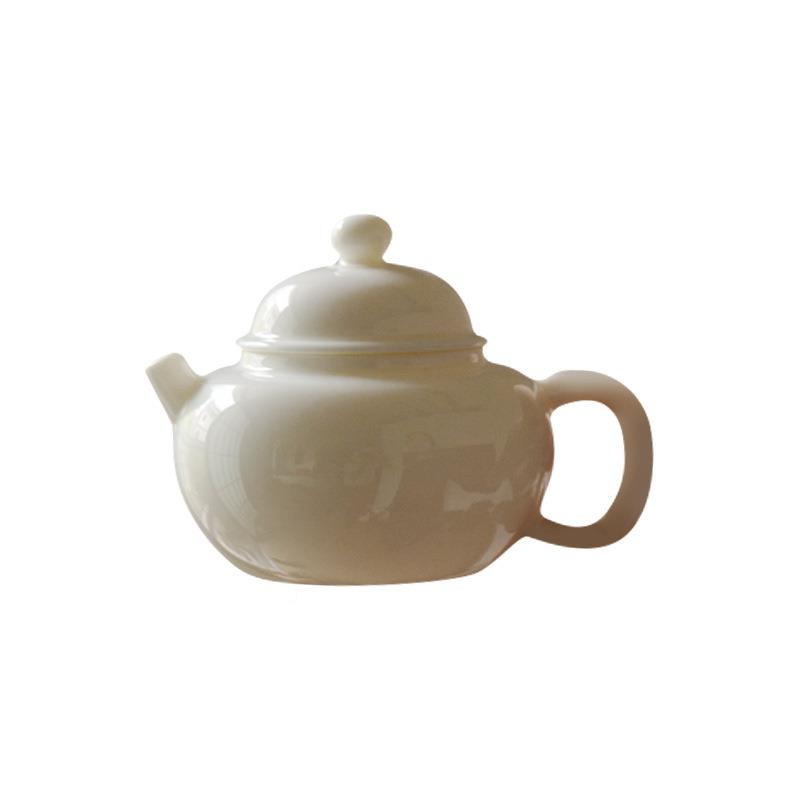 陶斋半仿手工古茶壶德化白瓷古泡茶壶家用小品壶复象牙白仿陶瓷单
