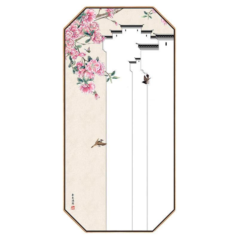 中式入户QZ202110玄派关装饰画中国风徽建筑墙新面鸟壁画过道走廊,家居饰品,现代装饰画,淘宝优惠券,粉丝福利购,淘宝优惠卷