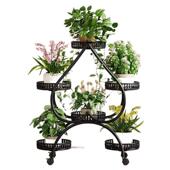 m621e05新款 花架子客厅落地式 置架物架2阳台铁2艺层HJ 轻奢花盆托