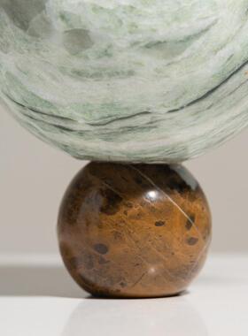 艺子大理石盆花景花器贝轻奢摆件桌YB-DZ-HY艺客厅酒餐店会所仿真