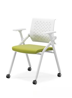 可HL-630L工厂新闻会议室洽谈室培训椅H折叠写带轮带字板椅教