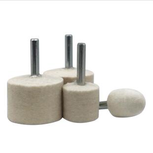 硬羊毛打磨头羊毛轮球属玉石金模具玻璃镜中2502面抛光柄6m羊毛磨