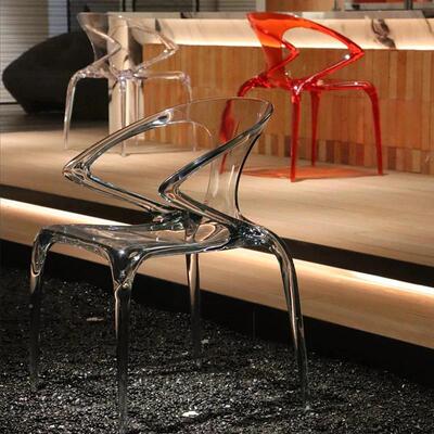 HXL96AV梳A子亚克力椅透浮明客HXL96厅悬轻奢餐椅网红化妆椅靠背