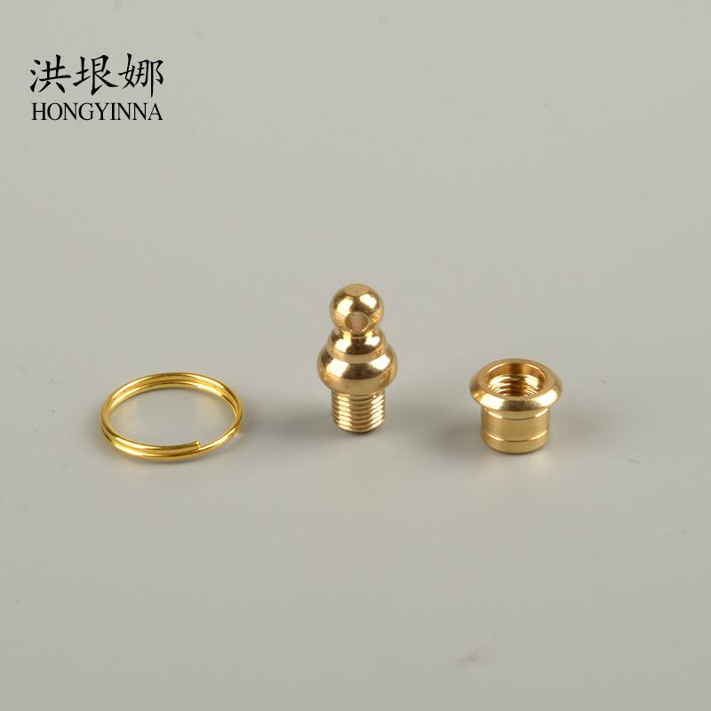 民XEW间铜工艺葫芦头配件黄小葫芦盖子铜帽子饰葫芦饰品配件品配