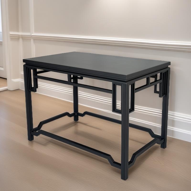 铝合金大回纹花几黑色盆景架花架室内家具装饰架室外阳台园林几架