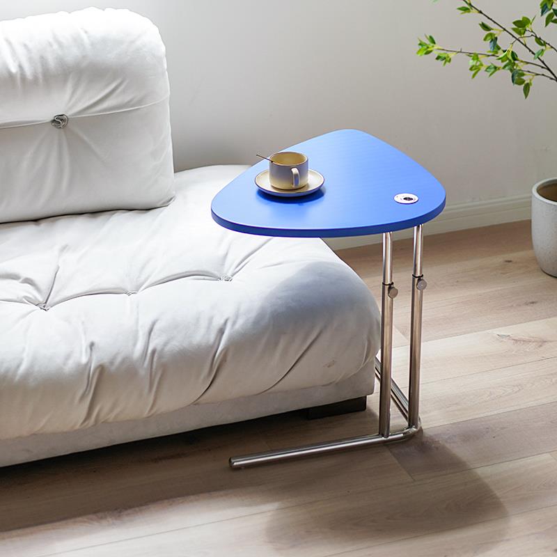 北欧升降沙发边几桌子小茶几迷你角几不锈钢小型边桌侧边柜床头桌
