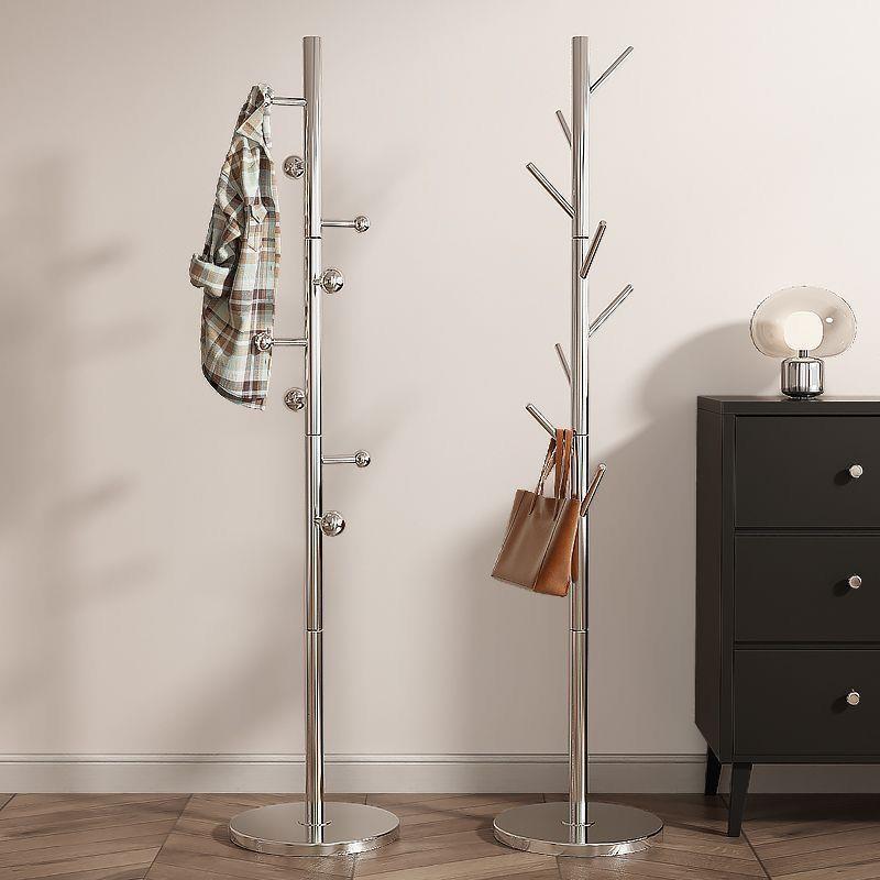 不锈钢大理石衣架落地立式高颜值加厚卧室网红挂衣架子主卧衣帽架