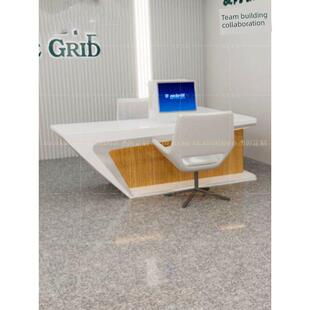 国家电网业务办理台大堂经理办公桌异形烤漆柜台营业厅便民服务台