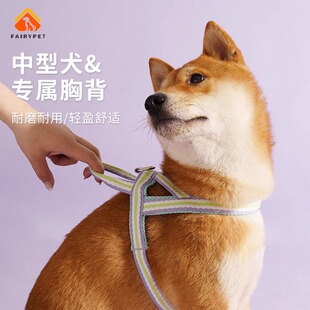 牵引绳夏季狗狗外出遛狗绳中小型犬防挣脱不勒脖马鞍式狗狗胸背
