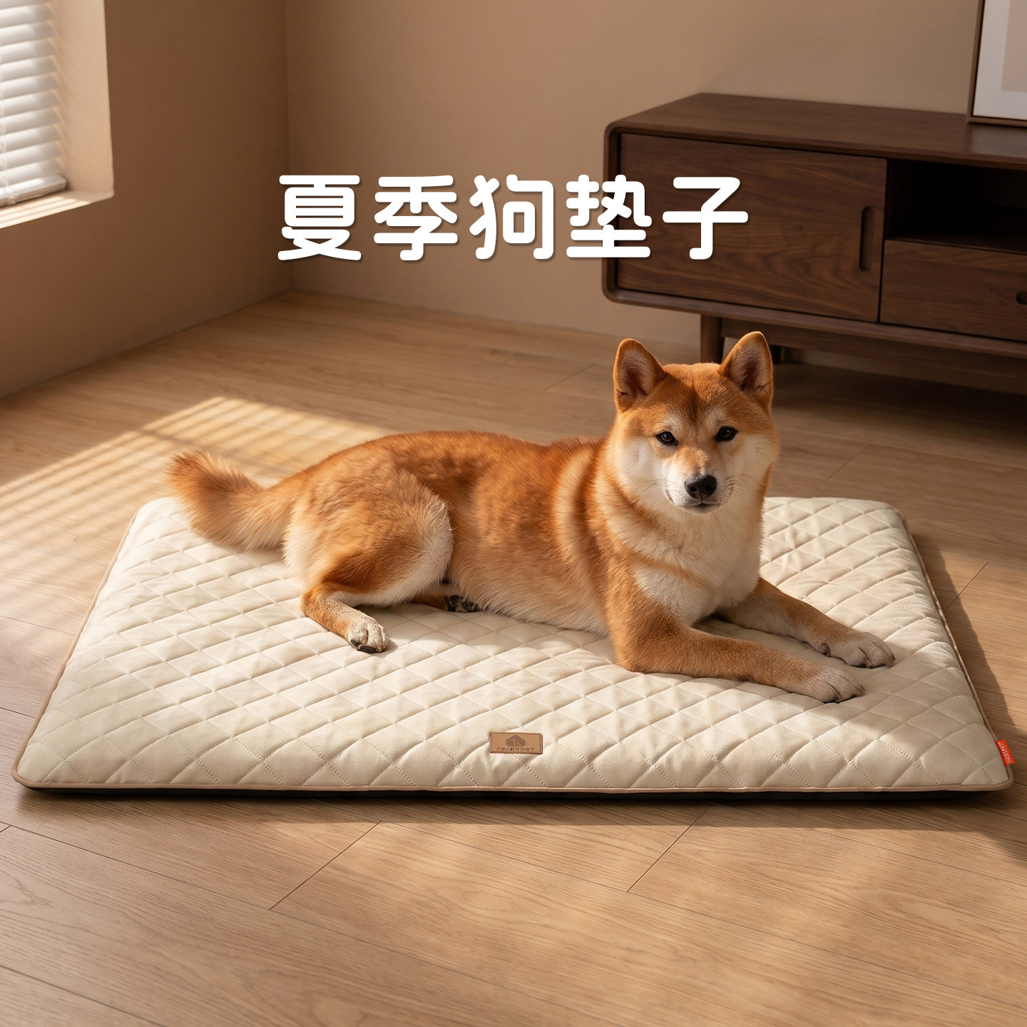 狗狗四季通用可拆洗垫子夏季透气狗睡觉地垫中大型犬柴犬边牧窝垫
