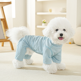 狗狗衣服中小型犬四季通用四脚衣比熊睡衣秋冬防掉毛宠物猫咪服饰