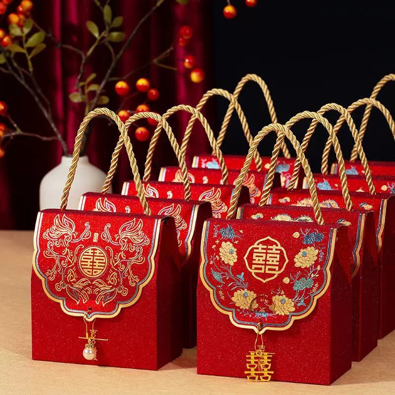 喜糖盒子批发结婚专用2025款婚礼订婚糖果礼盒装糖盒高级感喜糖袋