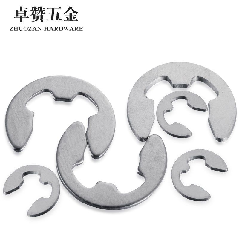 304不锈钢e型卡簧开口挡圈E型卡环卡扣GB896槽用卡圈M1.5M2M3-M15