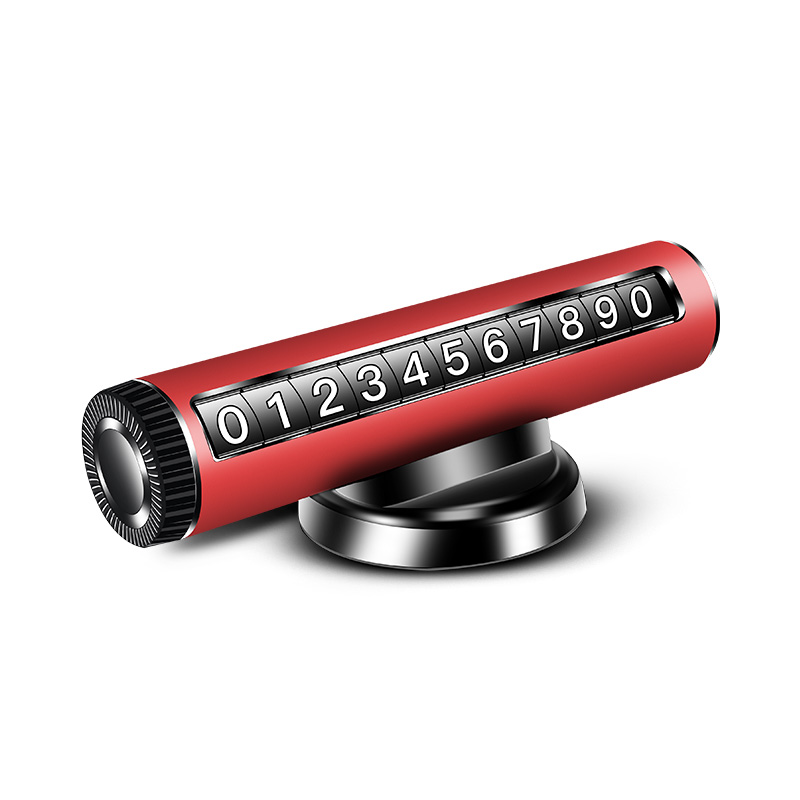 合金临时停车牌号码牌挪车电话汽车载停靠移车滚轮调节换号可旋转