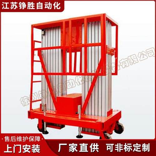 铝合金升降机电动高空作业车1吨登高梯双轨双柱10米铝合金升降机