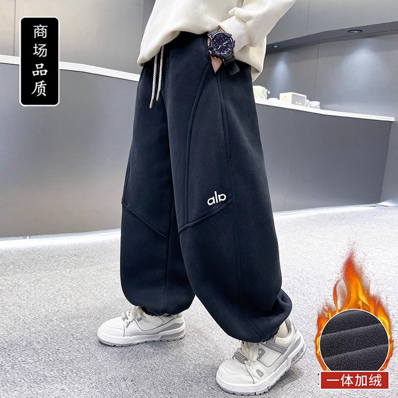男童一体加绒裤子冬季2025