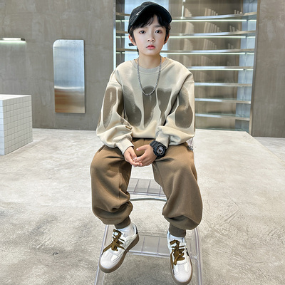 男童春秋两件套中大童男孩酷帅