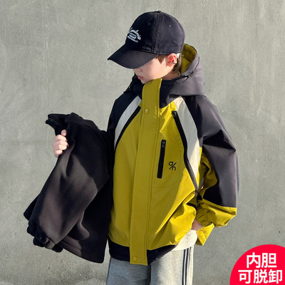 男童加厚外套秋冬款2025