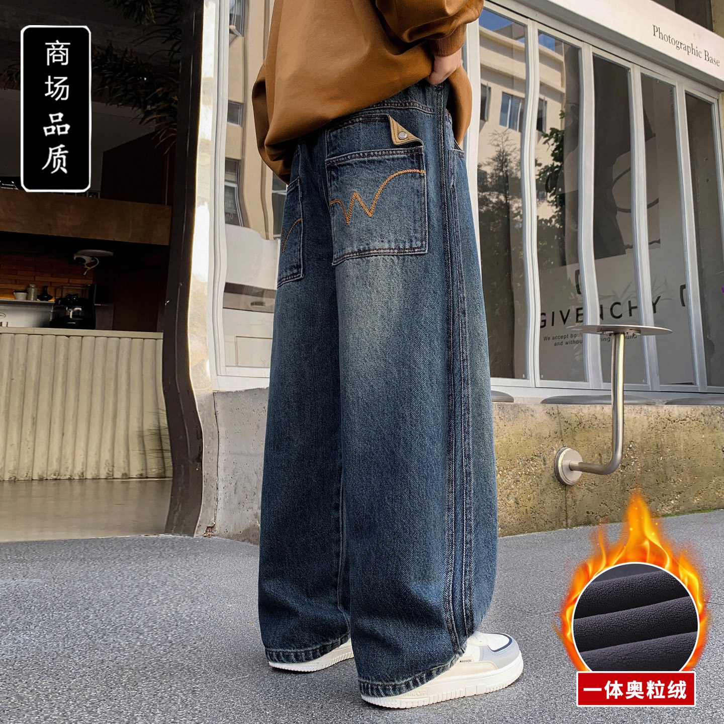 儿童装男童加绒裤子秋冬2025