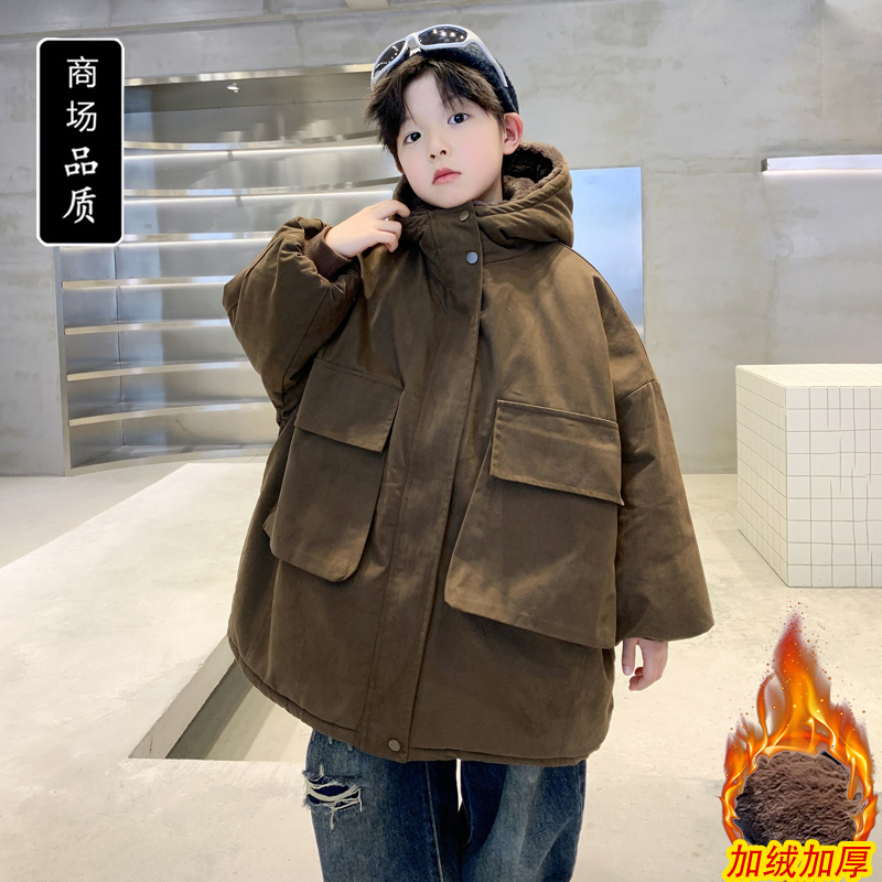 男童秋冬款外套加绒加厚