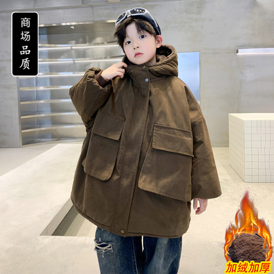 男童秋冬款外套加绒加厚