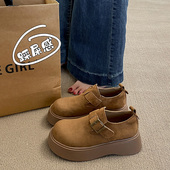 女款 2026季 新款 春秋感厚底松糕勃肯鞋 百搭一脚蹬34码 覆古乐0128n