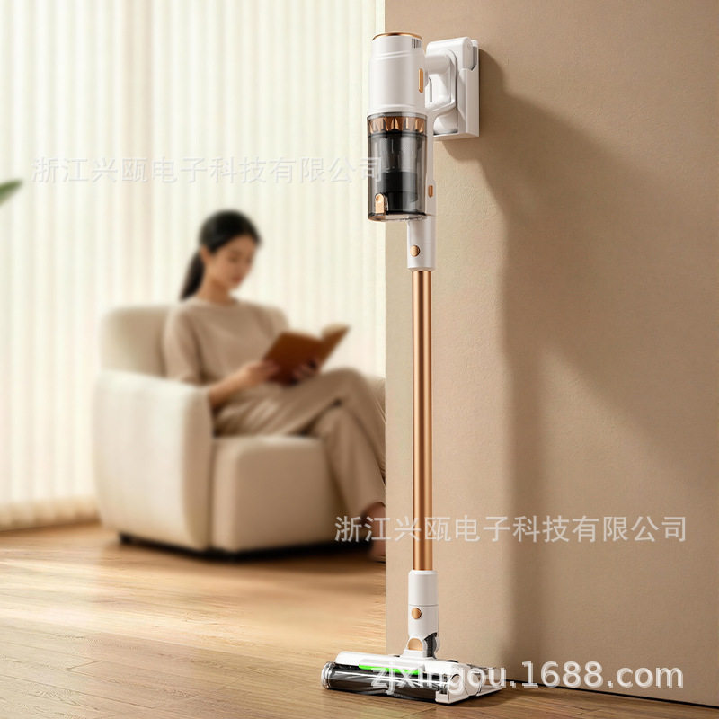 家用吸尘器可拆卸电池带挂钩V型滚刷扫吸拖一体机无线吸尘器