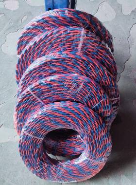 红蓝铜芯/交织线2X42/64/8电4DBV108/128双绞花线铜线线