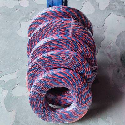 红蓝铜芯/交织线2X42/64/8电4DBV108/128双绞花线铜线线