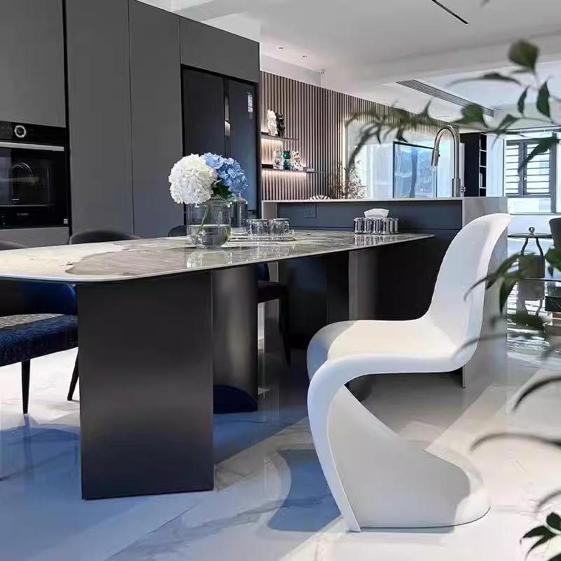 【2椅4约小时发货网红潘东家用可叠放餐桌椅靠背现代简WVQ塑】料