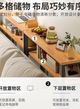 沙背后物架床头床尾床边窄缝收纳柜置客厅靠74782墙架长发条子置