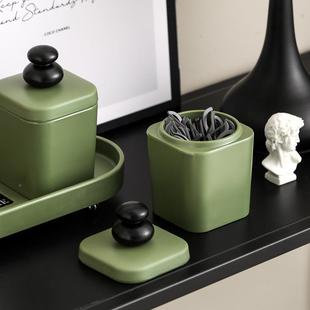 美式 牙签筒罐牙线创高颜轻奢值个棉签盒家用性桌面收意纳98350复