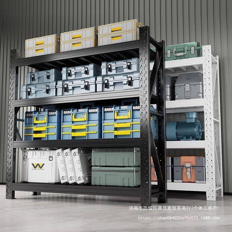 钢制货架层仓库落地纳铁家多用储藏室收置物架商用仓无品牌/储货