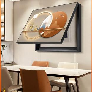 轻电表电箱装 025新配电箱餐厅免打70863奢孔闸箱开关遮挡 饰画2款